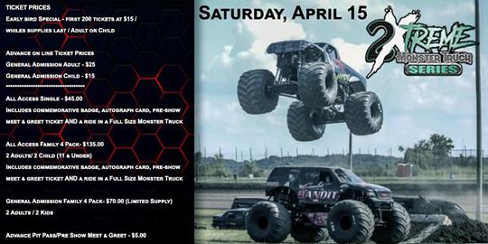 2xtreme Monster Trucks Show Starts Lake Ozark Speedway 2023 Season April 15  - Sprint Car Racing News and Press Releases